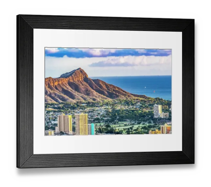Framed Print : Waikiki Beach hotels, Honolulu, Hawaii Framed Print : Waikiki Beach hotels, Honolulu, Hawaii