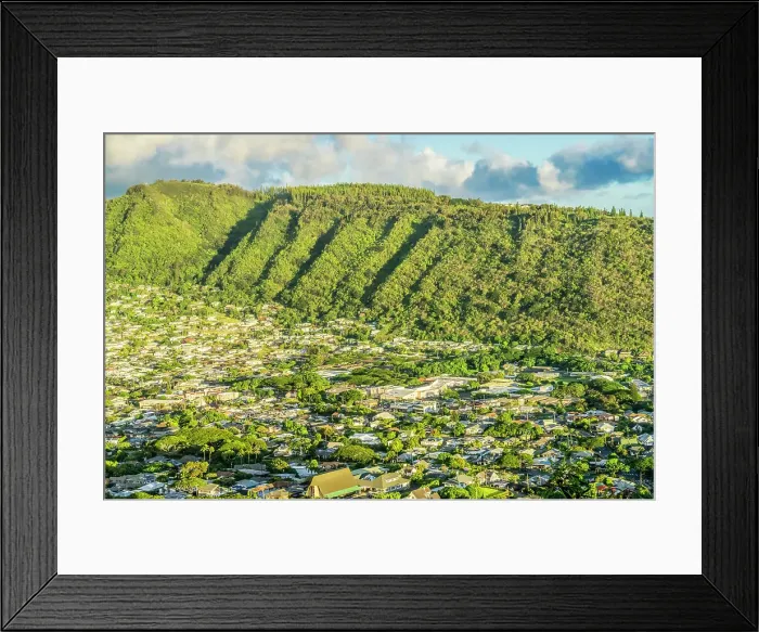 Framed Print : Manoa Valley houses, Honolulu, Hawaii Framed Print : Manoa Valley houses, Honolulu, Hawaii