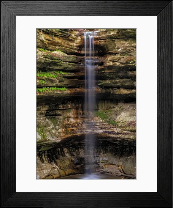 Framed Print : St. Louis Canyon Waterfall In Starved Rock State Park, Illinois, USA