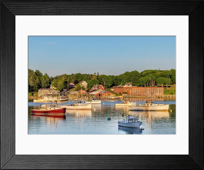 Framed Print : Fishing boats in harbor in Bernard, Maine, USA