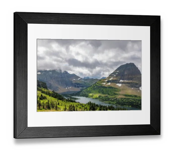 Framed Print : Hidden Lake and Bearhat Mountain in Glacier National Park, Montana, USA Framed Print : Hidden Lake and Bearhat Mountain in Glacier National Park, Montana, USA