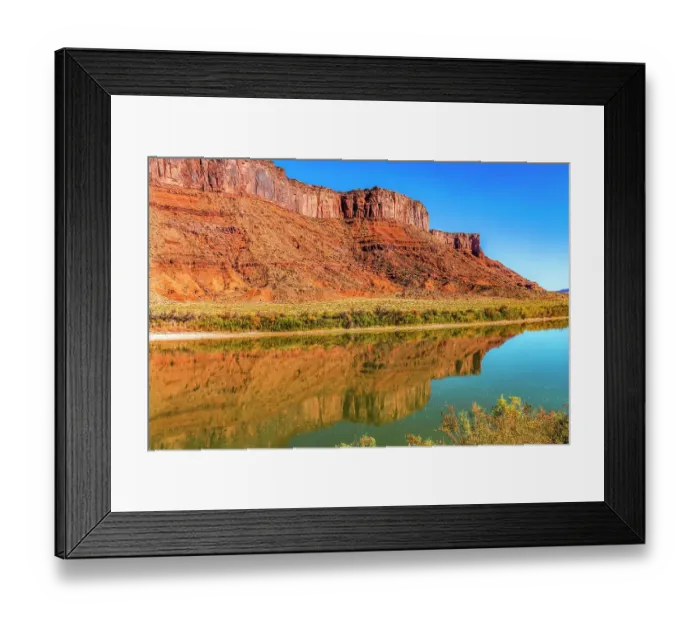 Framed Print : Sandy beach river access. Colorado River, Moab, Utah Framed Print : Sandy beach river access. Colorado River, Moab, Utah
