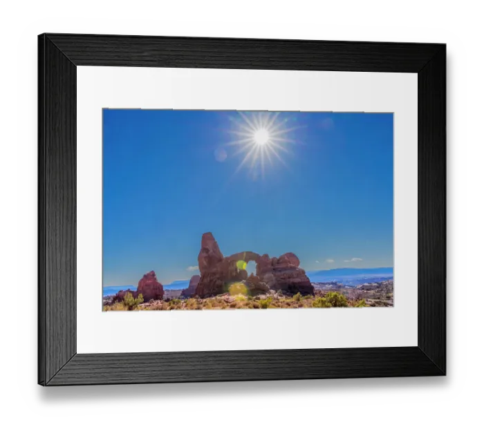 Framed Print : Turret Arch, Windows Section, Arches National Park, Moab, Utah
