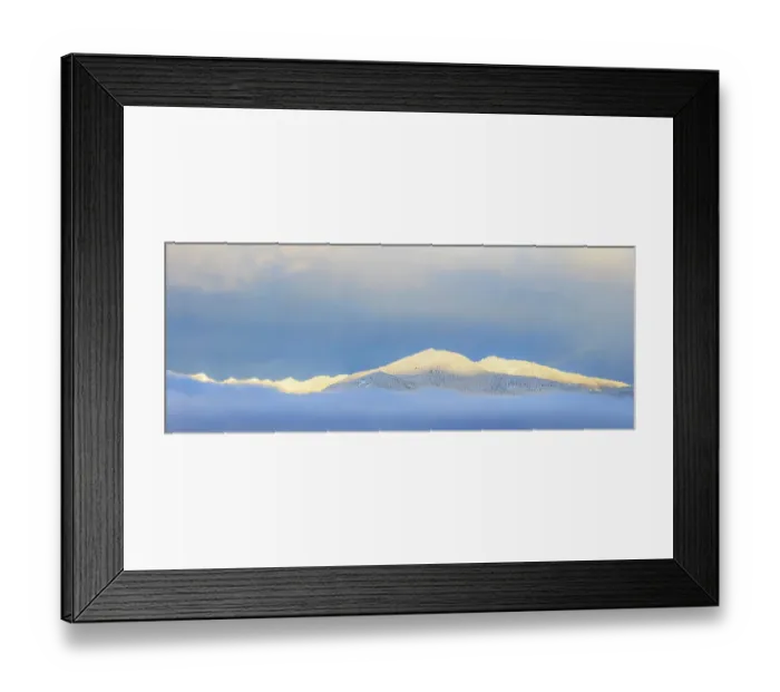 Framed Print : USA, Washington State. Sunrise panoramic of snow-covered mountains in Olympic National Forest Framed Print : USA, Washington State. Sunrise panoramic of snow-covered mountains in Olympic National Forest
