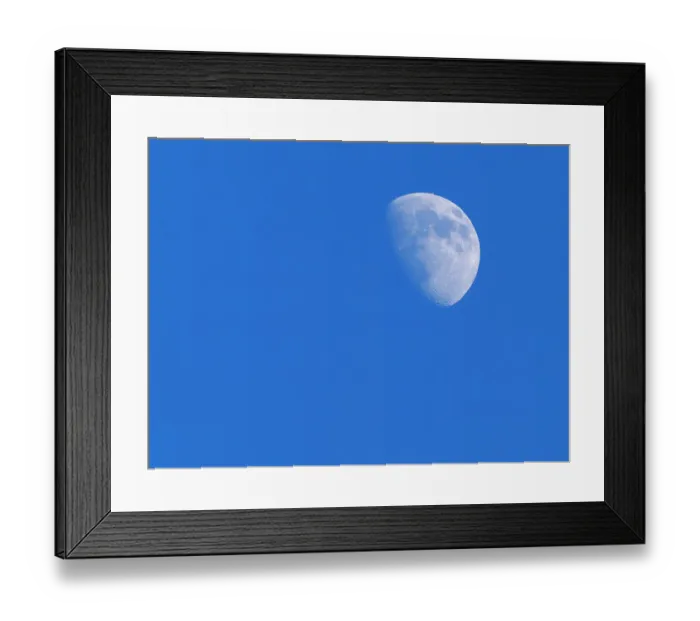 Framed Print : Washington State, first Quarter Moon Framed Print : Washington State, first Quarter Moon