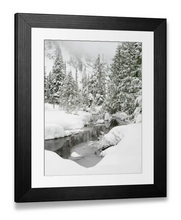 Framed Print : Washington State, Central Cascades. Granite Creek winter scene Framed Print : Washington State, Central Cascades. Granite Creek winter scene