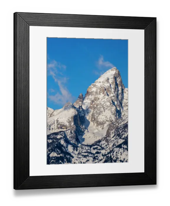 Framed Print : USA, Wyoming, Grand Teton National Park. Grand Teton peak in winter Framed Print : USA, Wyoming, Grand Teton National Park. Grand Teton peak in winter
