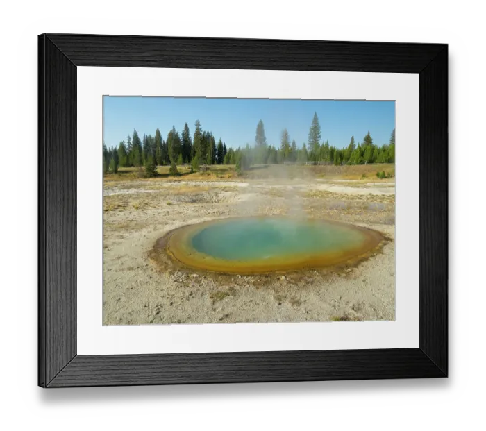 Framed Print : Wyoming, Yellowstone National Park. West Thumb Geyser Basin, Abyss Pool