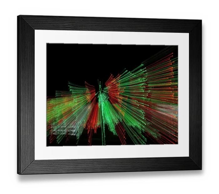 Framed Print : Red, green and white Christmas lights