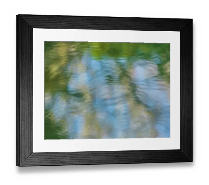 Framed Print : Rippled reflection in pond