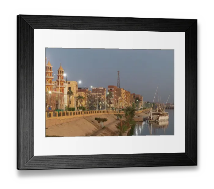 Framed Print : Sunrise over the River Nile at the village of Esna, Egypt