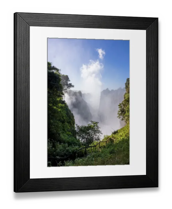 Framed Print : Victoria Falls water and drops in the air. Zambezi National Park. Zimbabwe Framed Print : Victoria Falls water and drops in the air. Zambezi National Park. Zimbabwe