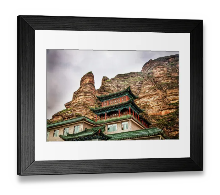 Framed Print : Bingling Temple, Lanzhou, Gansu Province, China
