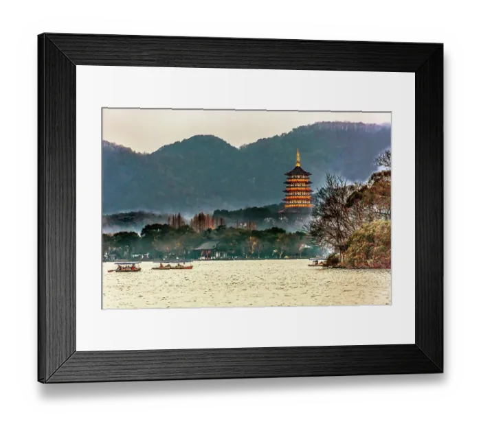 Framed Print : Leifeng Pagoda, Hangzhou, Zhejiang, China