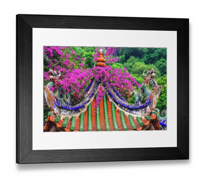 Framed Print : Dragon roof, Zhongde Temple, Xiamen, Fujian Province, China Framed Print : Dragon roof, Zhongde Temple, Xiamen, Fujian Province, China