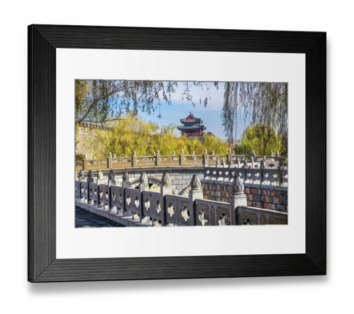 Framed Print : City Wall Gate Tower, Qufu, Shandong Province, China. This is Confucius City in Shandong Province Framed Print : City Wall Gate Tower, Qufu, Shandong Province, China. This is Confucius City in Shandong Province