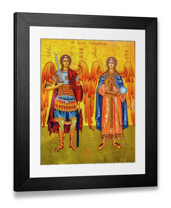 Framed Print : Saint Michael icon Saint George's Greek Orthodox Church, Madaba, Jordan. Church was created in the late 1800's Framed Print : Saint Michael icon Saint George's Greek Orthodox Church, Madaba, Jordan. Church was created in the late 1800's