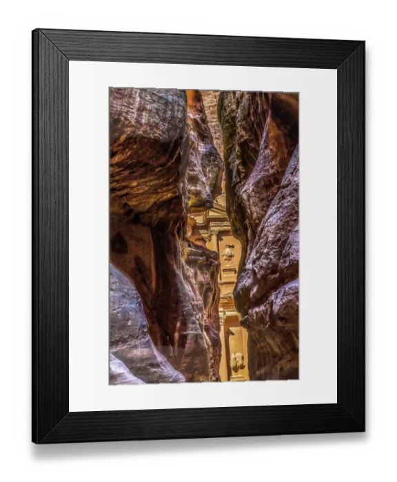 Framed Print : Entrance Treasury, Petra, Jordan. Built by Nabataeans in 100 BC Framed Print : Entrance Treasury, Petra, Jordan. Built by Nabataeans in 100 BC