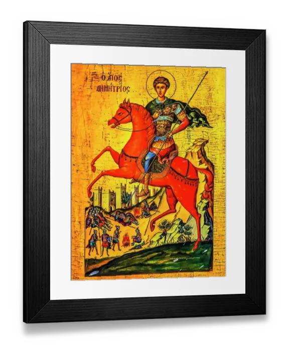 Framed Print : Saint George icon St. George's Greek Orthodox Church, Madaba, Jordan. Church was created in the late 1800's and houses many famous icons Framed Print : Saint George icon St. George's Greek Orthodox Church, Madaba, Jordan. Church was created in the late 1800's and houses many famous icons