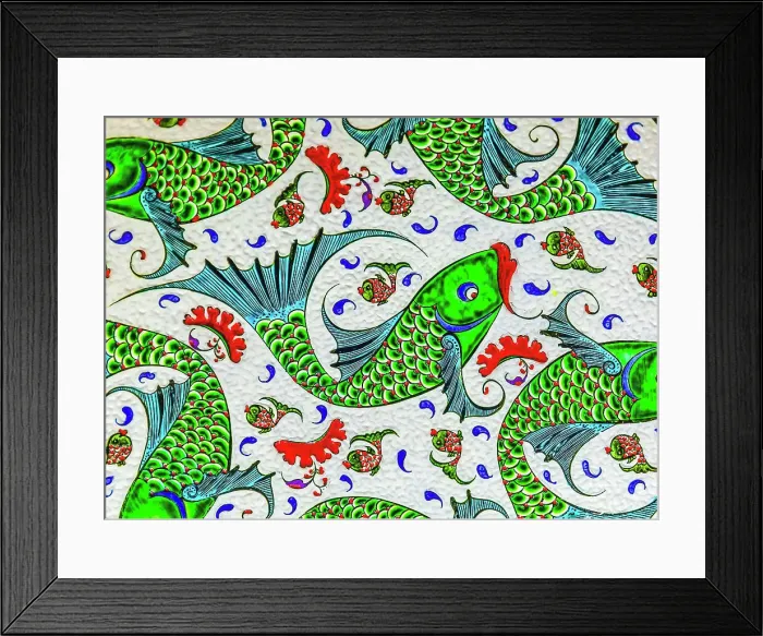 Framed Print : Fish design pottery, Madaba, Jordan Framed Print : Fish design pottery, Madaba, Jordan