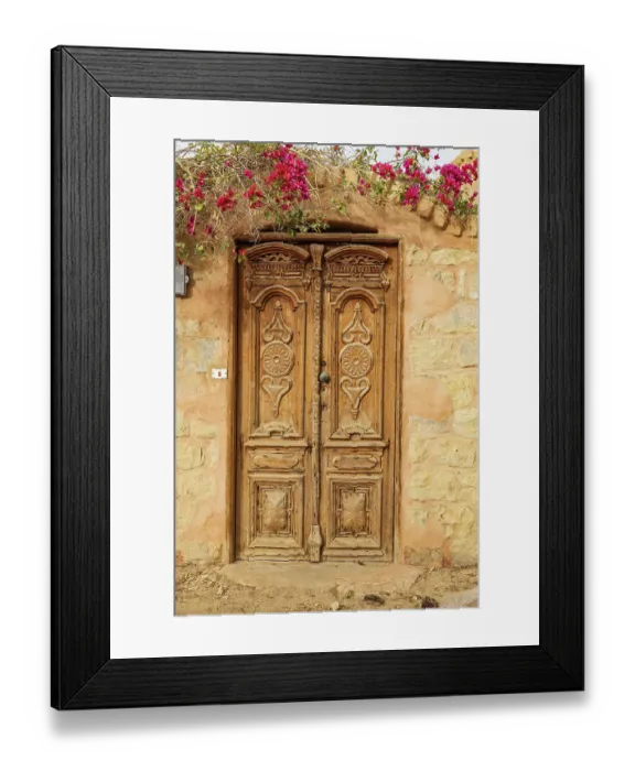 Framed Print : Faiyum, Egypt. Wooden door in a wall Framed Print : Faiyum, Egypt. Wooden door in a wall