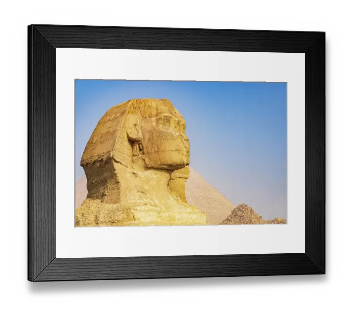 Framed Print : Giza, Cairo, Egypt. The Great Sphinx at the Great Pyramid complex
