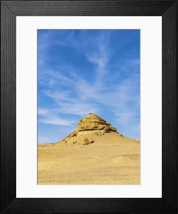 Framed Print : Wadi al Hitan, Faiyum, Egypt. Eroded bluff along the interpretive trail at Wadi el-Hitan paleontological site Framed Print : Wadi al Hitan, Faiyum, Egypt. Eroded bluff along the interpretive trail at Wadi el-Hitan paleontological site