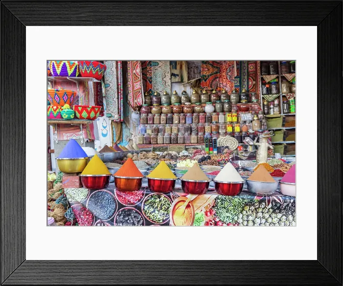 Framed Print : Luxor, Egypt. Spices for sale at a shop. (Editorial Use Only) Framed Print : Luxor, Egypt. Spices for sale at a shop. (Editorial Use Only)