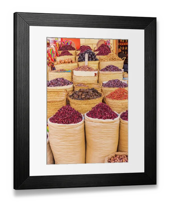 Framed Print : Thebes, Luxor, Egypt. Dried herbs for sale at a market Framed Print : Thebes, Luxor, Egypt. Dried herbs for sale at a market