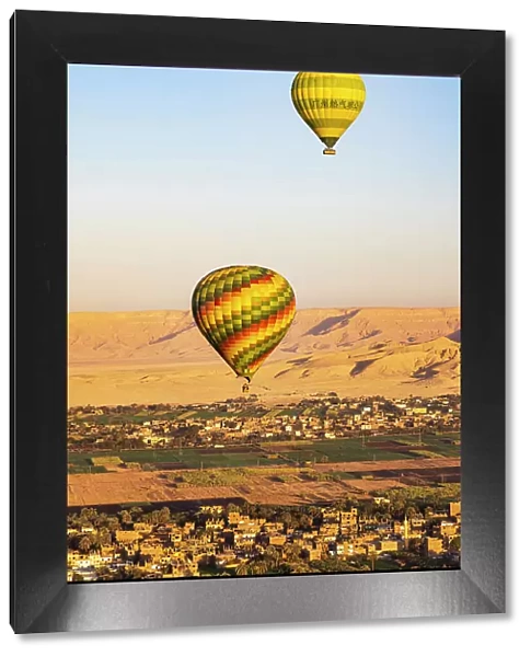 Luxor, Egypt. Hot air balloons taking tourist for a ride. (Editorial Use Only)