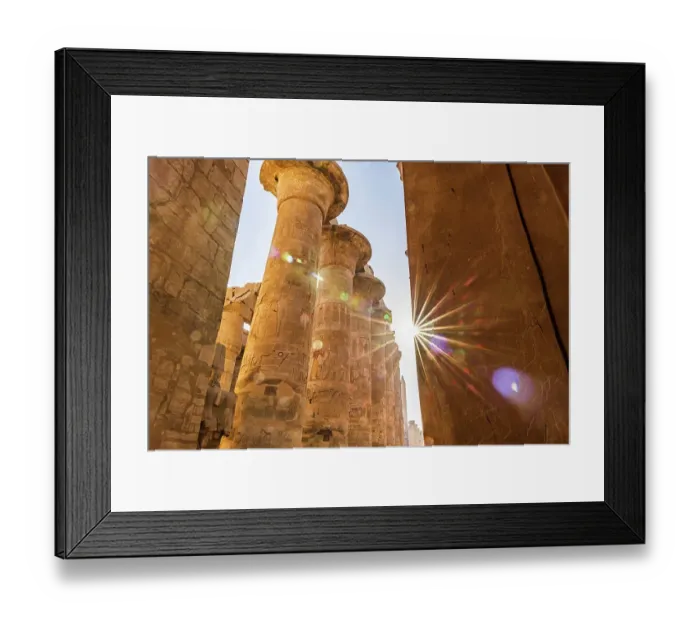 Framed Print : Karnak, Luxor, Egypt. Columns of the Great Hypostyle Hall at the Karnak Temple Complex