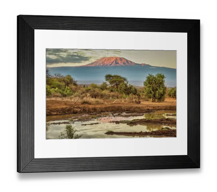 Framed Print : Kilimanjaro in morning, Amboseli National Park, Africa