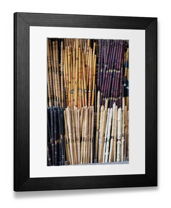 Framed Print : Fes, Morocco. Traditional musical instruments for sale at a music shop in the medina Framed Print : Fes, Morocco. Traditional musical instruments for sale at a music shop in the medina