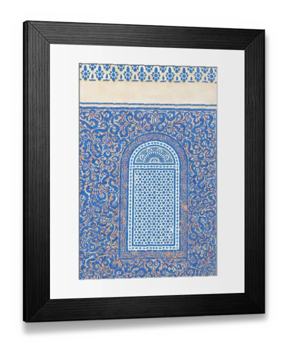Framed Print : Fes, Morocco. Bar Boloud gate, known as the blue gate. Main entry to the medina
