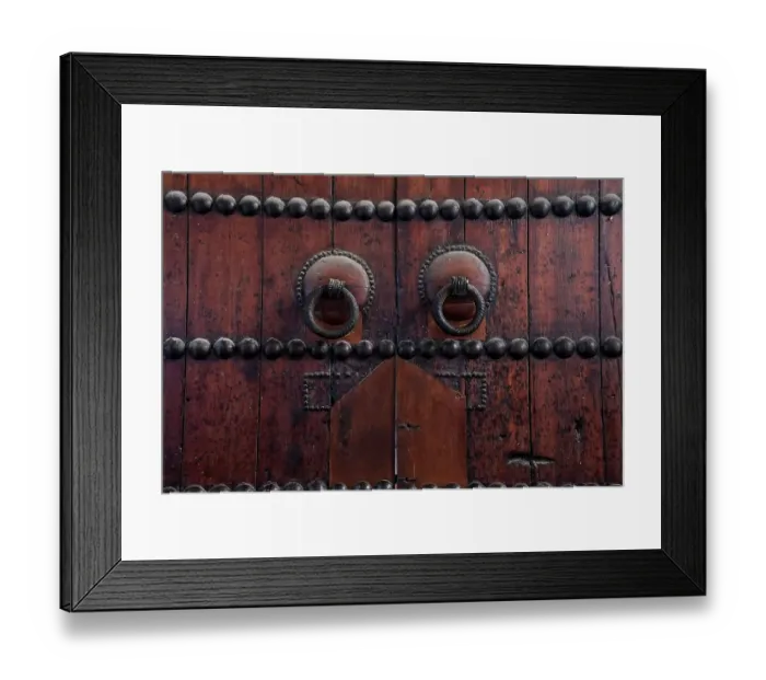 Framed Print : Fes, Morocco. Old wooden door Framed Print : Fes, Morocco. Old wooden door