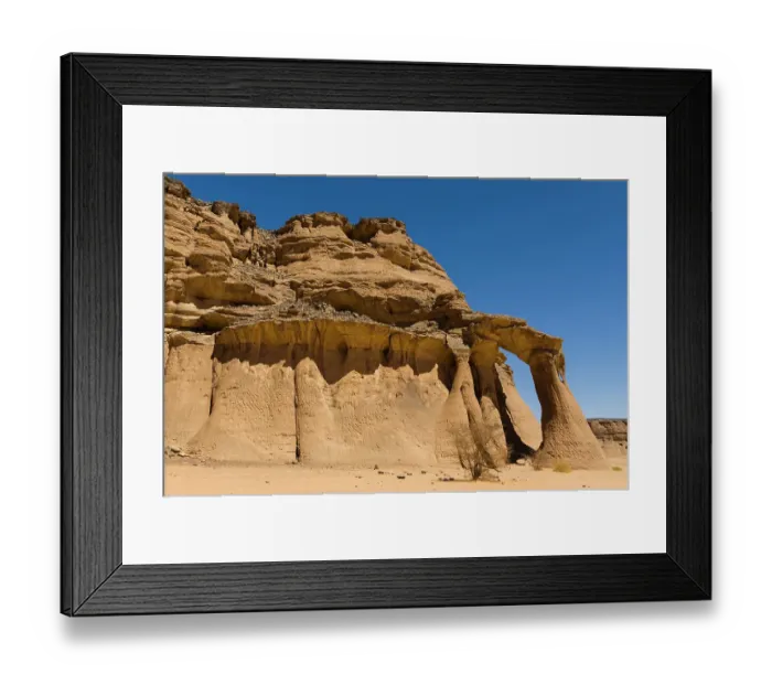 Framed Print : Tin Ghalega rock formation, Red Rhino Arch. Wadi Teshuinat, Akakus, Fezzan, Libya Framed Print : Tin Ghalega rock formation, Red Rhino Arch. Wadi Teshuinat, Akakus, Fezzan, Libya