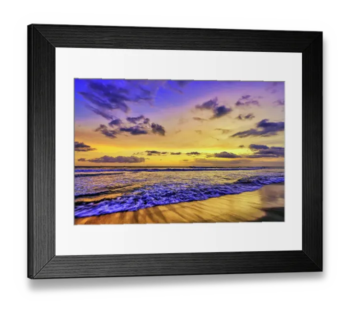 Framed Print : The golden light of the setting sun reflects a gold glow on the beach at Pererenan Beach, as the waves roll in on Bali, Indonesia Framed Print : The golden light of the setting sun reflects a gold glow on the beach at Pererenan Beach, as the waves roll in on Bali, Indonesia