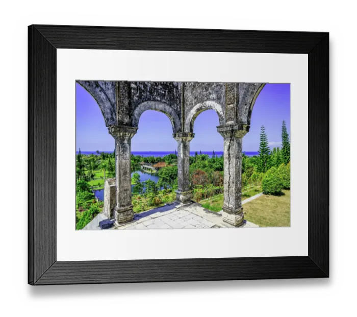 Framed Print : Munificent grounds of the Taman Ujung, once the home of a King Framed Print : Munificent grounds of the Taman Ujung, once the home of a King