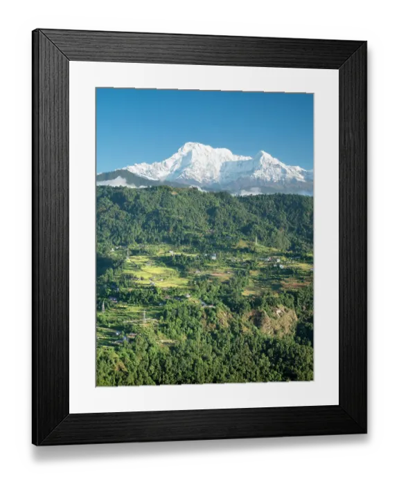 Framed Print : Nepal, vlley and Annapurna Range