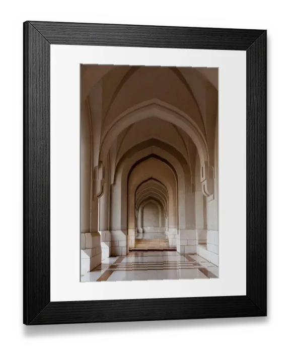 Framed Print : An arched walkway in Sultan Qaboos's palace, Al -Alam Palace, Muscat, Oman Framed Print : An arched walkway in Sultan Qaboos's palace, Al -Alam Palace, Muscat, Oman