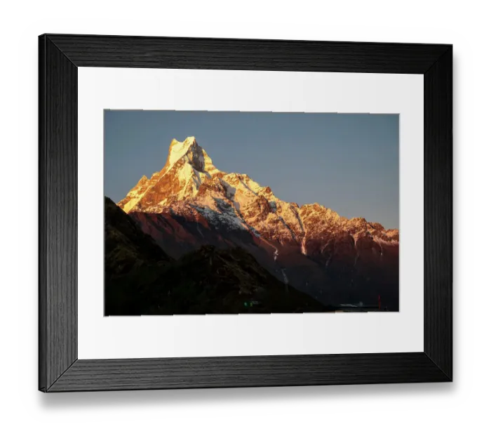 Framed Print : Nepal. Machapuchare Mountain in the Himalayas Region Framed Print : Nepal. Machapuchare Mountain in the Himalayas Region