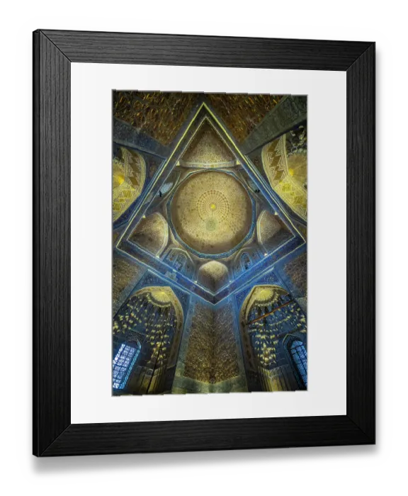 Framed Print : Europe, Uzbekistan, Samarkand. Interior of mausoleum for ruler Tamerlane Framed Print : Europe, Uzbekistan, Samarkand. Interior of mausoleum for ruler Tamerlane