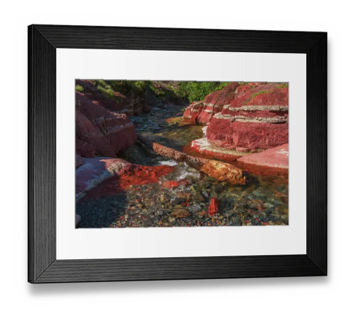 Framed Print : Canada, Alberta, Waterton Lakes National Park. Red Rock Creek in Red Rock Canyon Framed Print : Canada, Alberta, Waterton Lakes National Park. Red Rock Creek in Red Rock Canyon