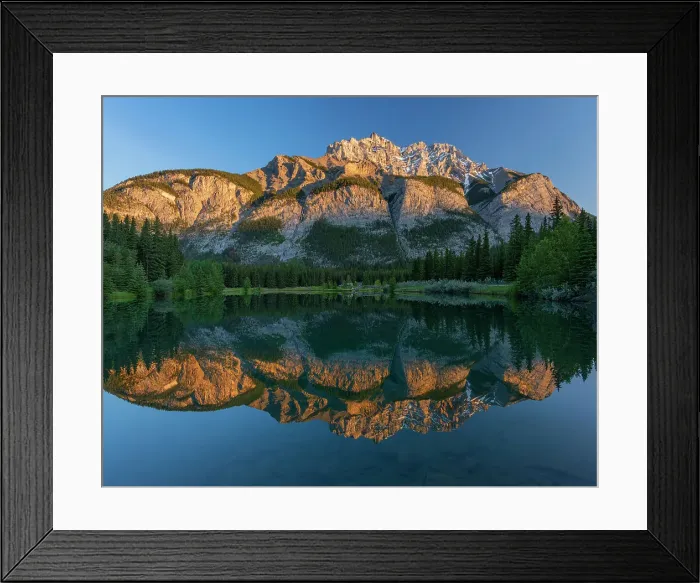 Framed Print : Canada, Alberta, Banff National Park. Cascade Mountain reflected in Cascade Pond at sunrise Framed Print : Canada, Alberta, Banff National Park. Cascade Mountain reflected in Cascade Pond at sunrise