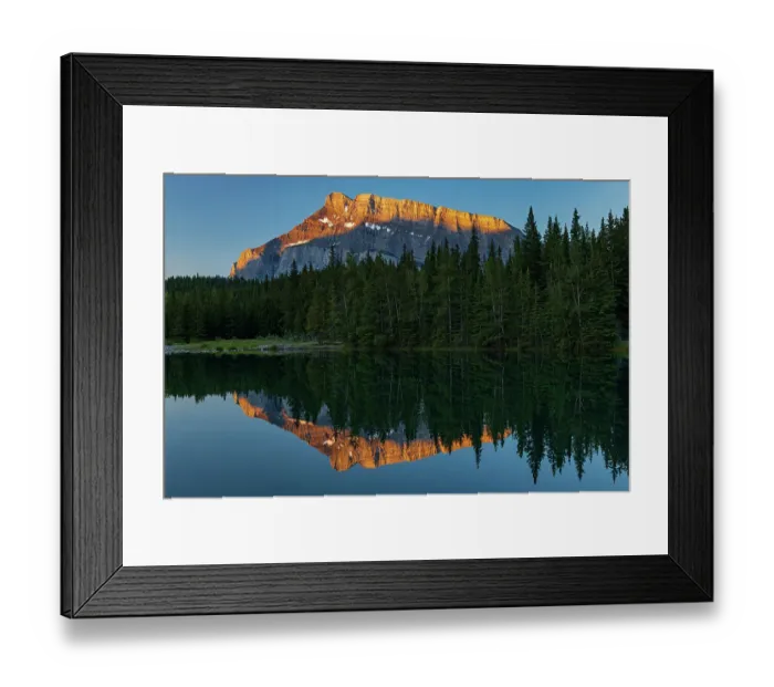 Framed Print : Canada, Alberta, Banff National Park. Mt. Rundle reflected in Cascade Pond at sunrise Framed Print : Canada, Alberta, Banff National Park. Mt. Rundle reflected in Cascade Pond at sunrise