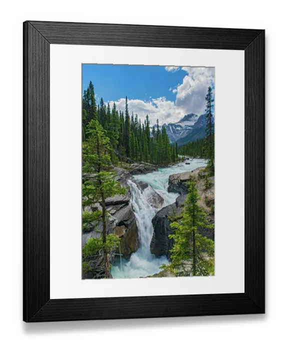 Framed Print : Canada, Alberta, Banff National Park. Waterfall in Mistaya Canyon