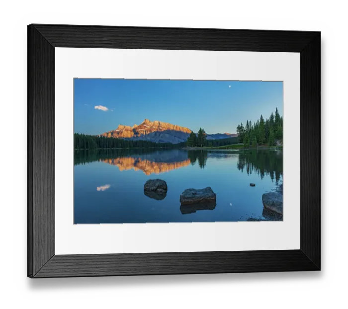 Framed Print : Canada, Alberta, Banff National Park. Mt. Rundle reflected in Two Jack Lake at sunrise Framed Print : Canada, Alberta, Banff National Park. Mt. Rundle reflected in Two Jack Lake at sunrise