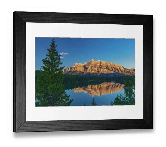Framed Print : Canada, Alberta, Banff National Park. Mt. Rundle reflected in Two Jack Lake at sunrise Framed Print : Canada, Alberta, Banff National Park. Mt. Rundle reflected in Two Jack Lake at sunrise