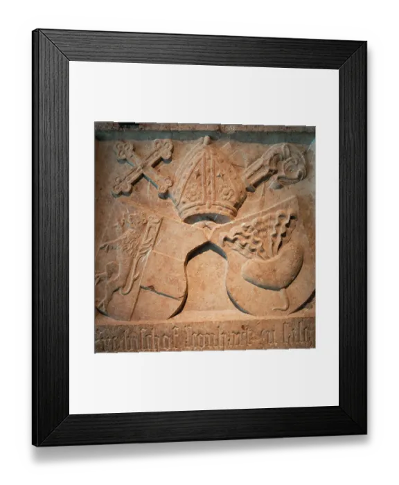 Framed Print : Salzburg, Austria. Coat of arms in stone Framed Print : Salzburg, Austria. Coat of arms in stone