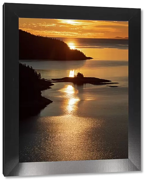 Canada, Quebec, Tadoussac. Saguenay River at sunrise